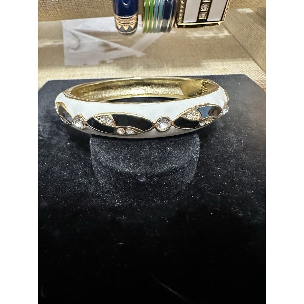 Sequin Nordstrom Multicolor Gold Tone Statement Enamel Bangle Bracelet # 14